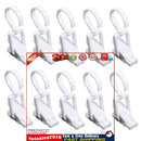 Rotating Hanging Laundry Hook Strong Plastic Hat Hanger (Set of 10 White) Newly