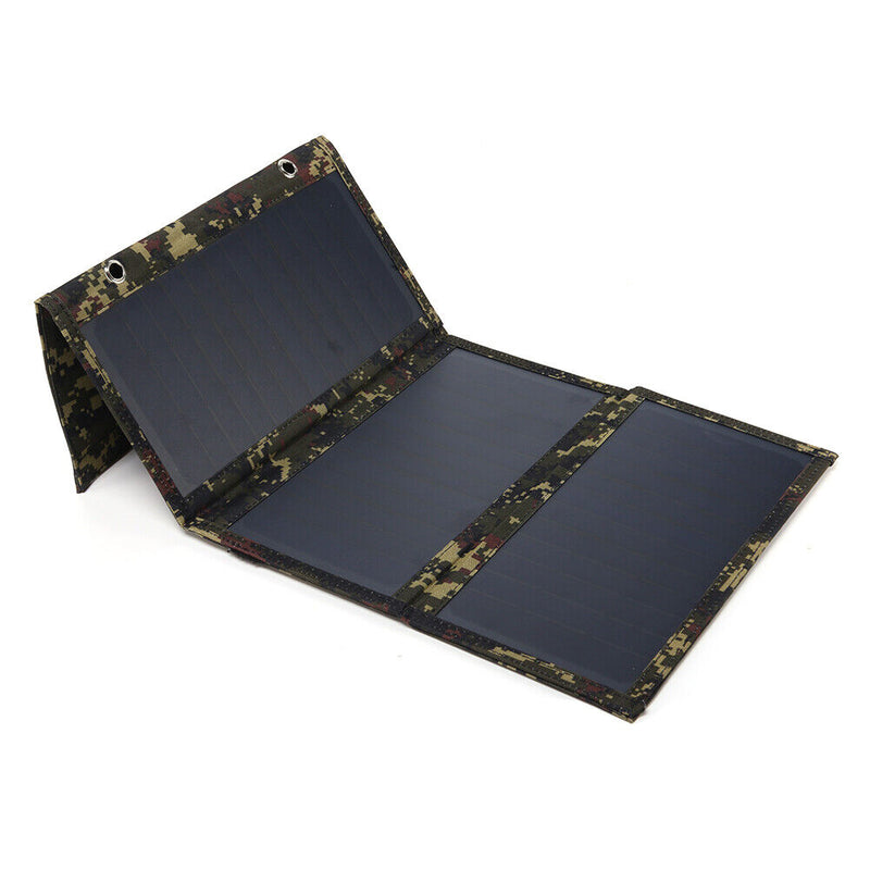 5V Cell Charger Dual USB Solar Power Panel Folding for Outdoor Tool (3 Fold