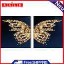 Oil Paint By Numbers Kit Golden Butterfly on Canvas Digital Paint Wall Art Craft