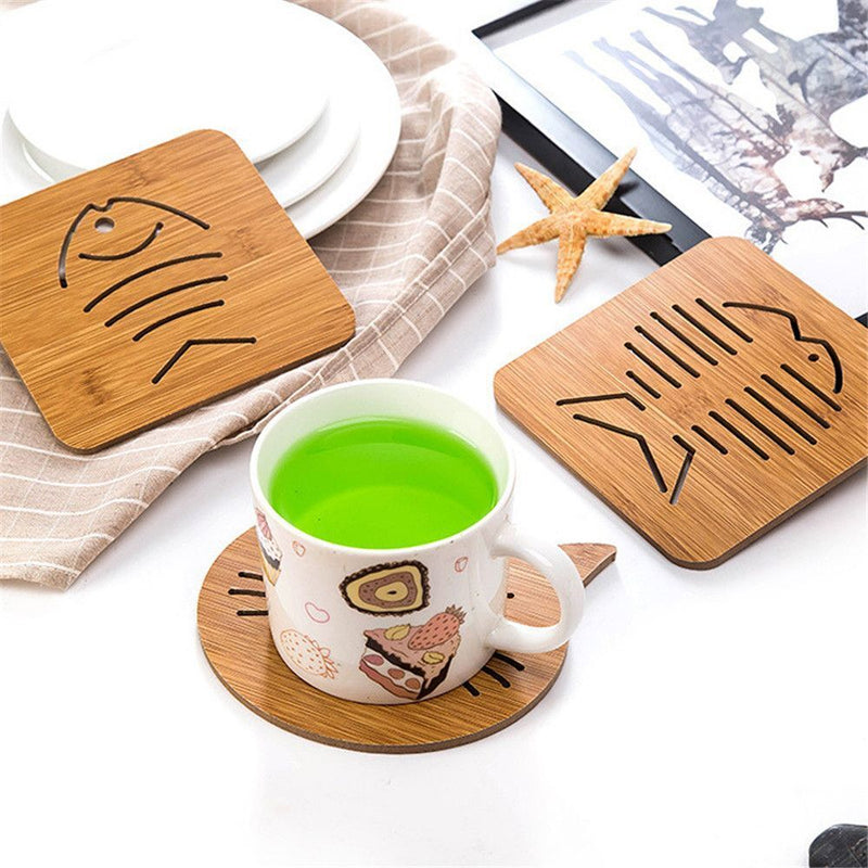 Dining Tables Coasters Fiber Wood Board Home Decoration Placemats