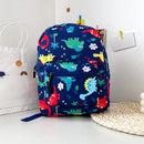 Fashion Girls Canvas Cartoon Print Backpack Casual Small Handbags (Blue)