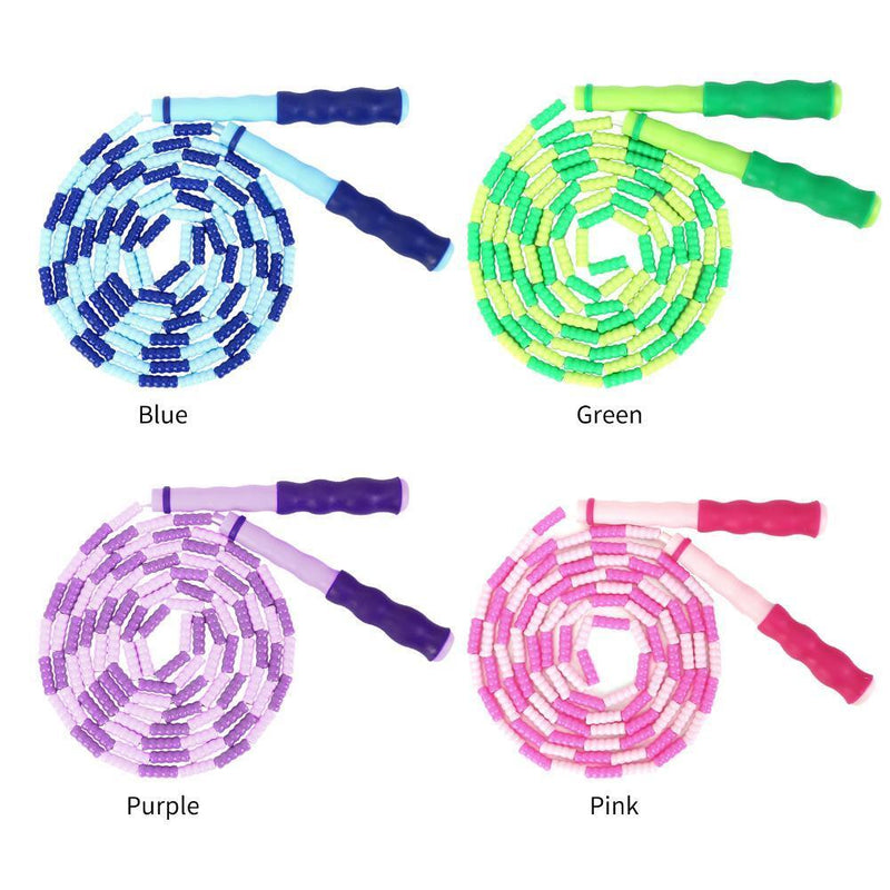 Skipping Rope Professional Rope Skipping Soft Beads Unknotted Rope (Blue)
