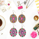 DIY Diamond Painting Mandala Patterns Stud Earrings for Women (RZ003) Newly