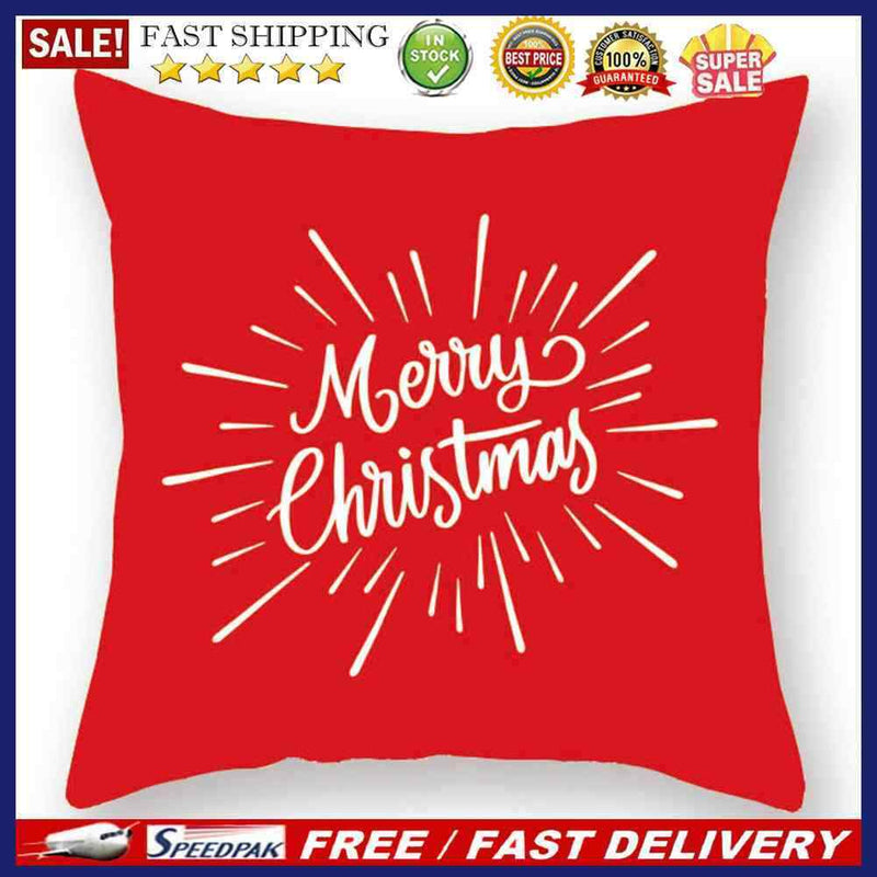1pc Polyester Peach Skin Pillowcase Throw Pillow Case for Christmas Gift 45x4