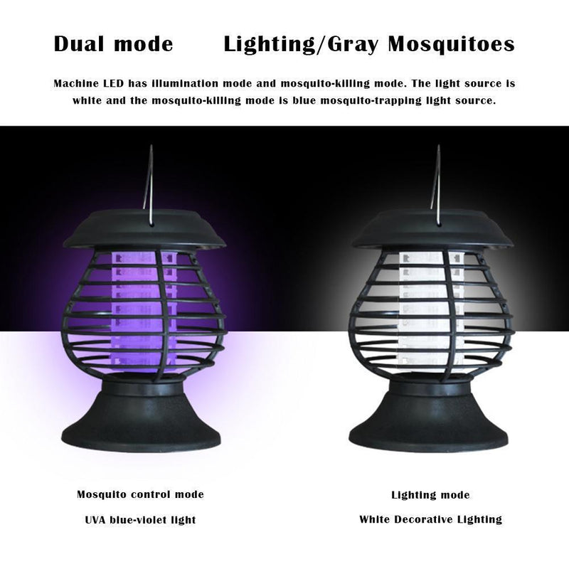 Mosquito Killer Solar LED Lamp Outdoor Waterproof Garden Insect Trap Light Newly