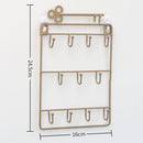 Modern Wall Mounted 11 Hangers Hooks Key Holder Coat Hat Storage Rack (C) Newly