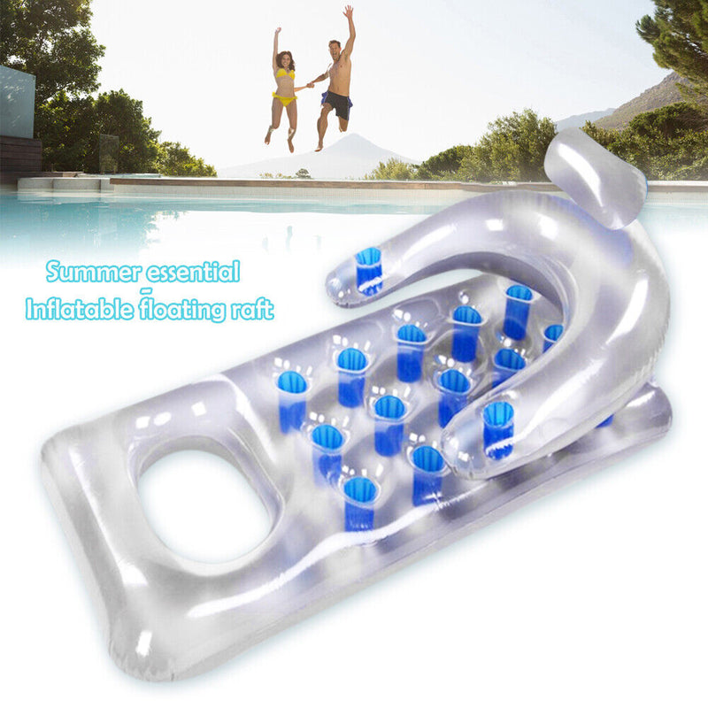 Inflatable Floating Row Pool Air Mattresses Water Sport Float Lounger Chair