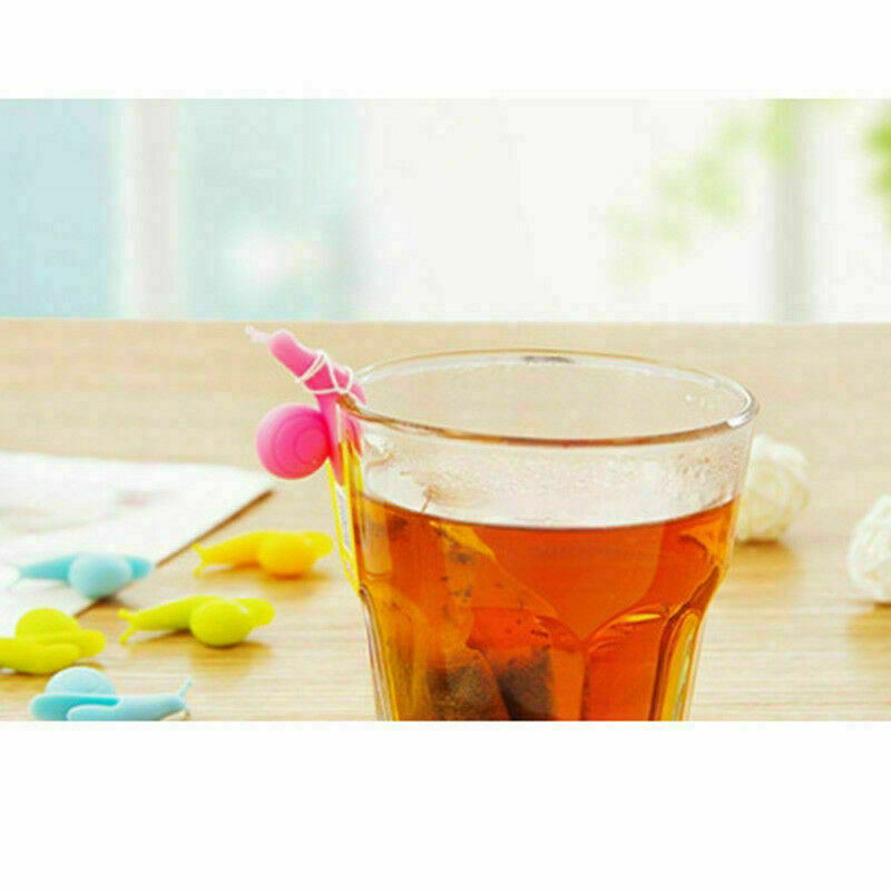 5pcs Cute Snail Shape Silicone Bag Holder Cup Mug Candy K1K2 CL Gift Colors R8C3