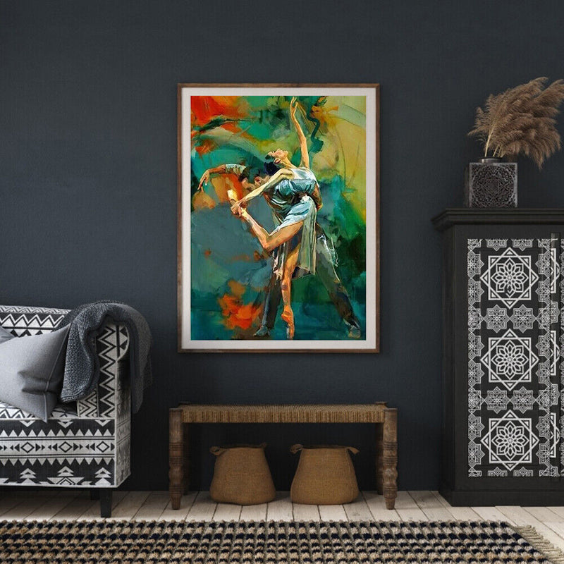 Dancing Couple Oil Paint By Numbers Kits Canvas DIY Picture Wall Art Crafts