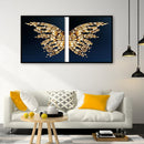 Handpainted DIY Golden Butterfly Oil Paint by Numbers Kit Pictures Craft Gi