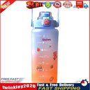 2000ML Large-capacity Water Bottle Frosted Plastic Cup Leak-proof (Blue) Newly