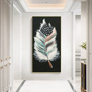 Abstract Feather Oil Paint By Numbers DIY Canvas Wall Picture Craft Home Deco