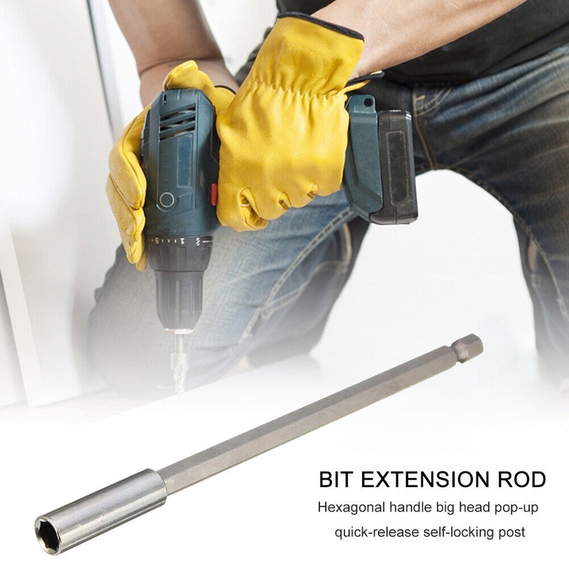 1/4 Hex Shank Long Handle Screwdriver Tip Magnetic Connecting Rod (150mm)