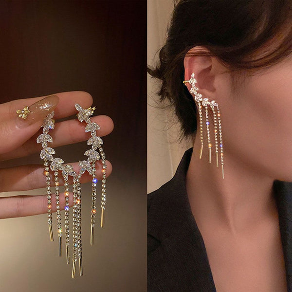 Women's Jewelry Tassel Ear Cuff Earrings Chain Ear Clips Cartilage Clip