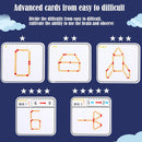 Montessori Matches Puzzles Game Wooden Toys DIY Math Geometry Board Game Toys`