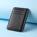 Fashion Women PU Litchee Pattern Solid Color Card Holder Casual Men Coin Purse