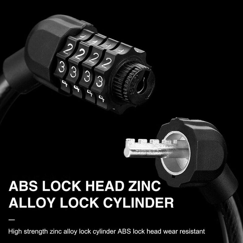 Universal Motorcycle Bicycle Security Lock with Lock Bracket Cycling Accessories