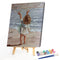 Oil Paint By Numbers Sea Girl Frameless Picture Craft Kit for Home Living Room