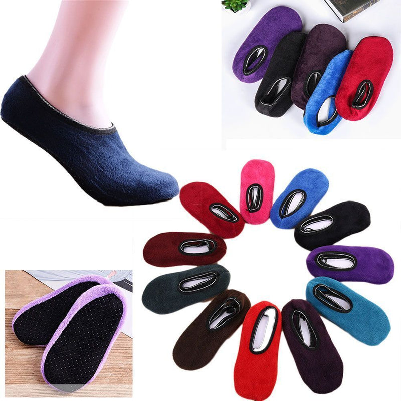 Antislip Slippers Thermal Socks Winter Warm Bedroom Floor Socks Thicken Velvet