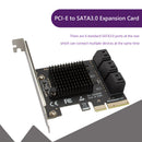 6 Port SATA III to PCIe PCI Express 3.0 X4 6Gbps Expansion Card Adapter for HDD