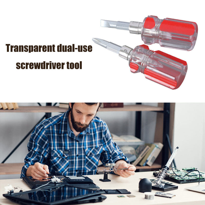 2 inch 2 in 1 Radish Head Screwdriver Phillips Slotted Electrician Tools Newly