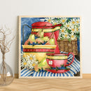 5D DIY Diamond Painting Fruit Tea Full Drill Rhinestone Mosaic Art Picture Kit