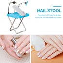 Professional Toe Nail Polish Manicure Stool Tool with Fan Light Magnifying Glass