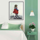 Diamond Painting 5D Full Square Drill Mosaic DIY Red Skirt Little Girl Kits