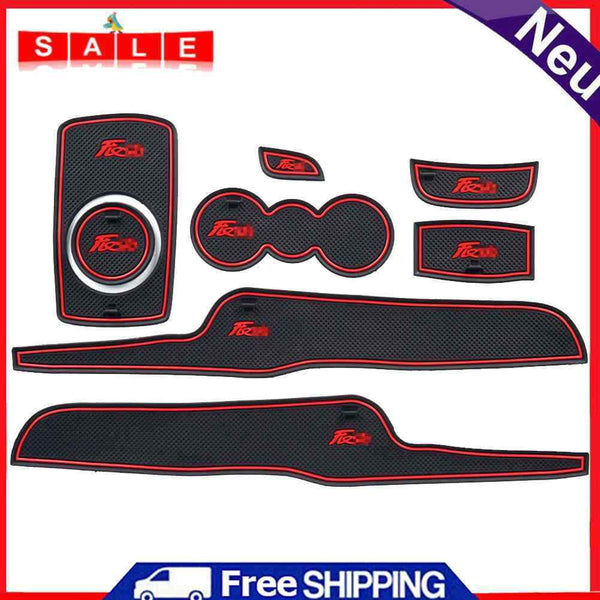 8pcs Automotive Indoor Anti-Brief Gate Slot Mat Set Car Cup Cushion Replacement