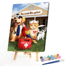 Dog Cat Doctor Drawing Frameless DIY Oil Paint by Numbers Canvas Home Decor