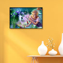 Full Round Drill Picture DIY Book Girl 5D Mosaic Diamond Painting Poster Newly