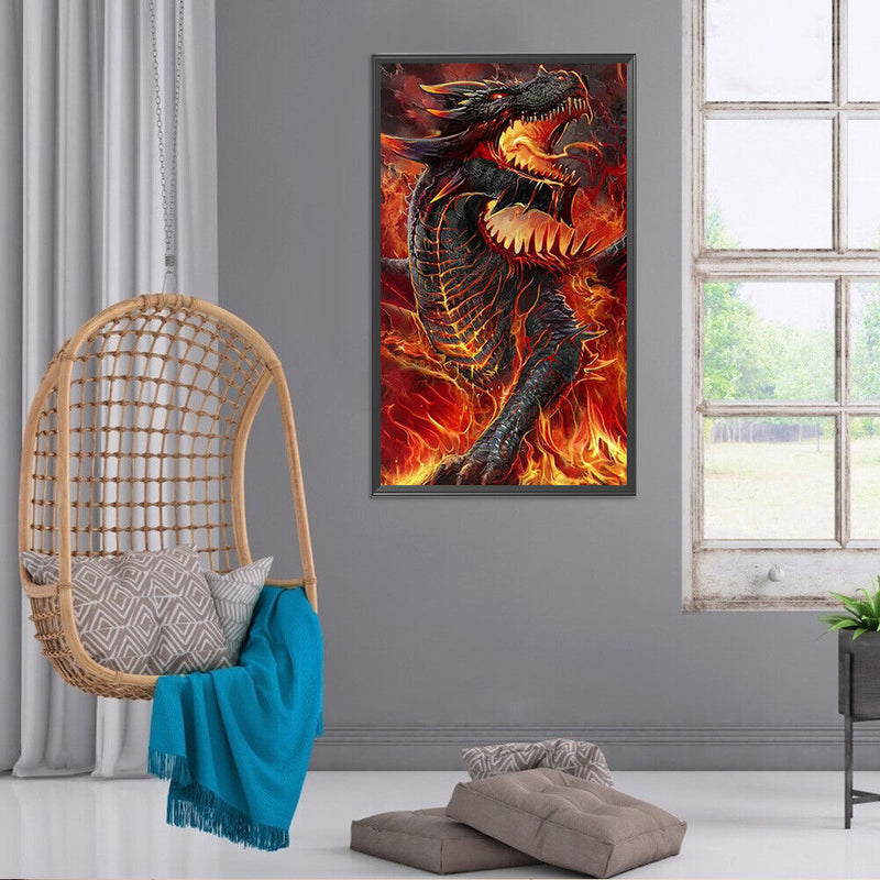 5D Diamond Painting DIY Dragon Full Square Drill Wall Animal Rhinestone Crafts