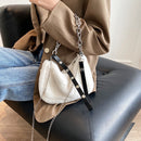 Lady Plush Solid Underarm Bag Fashion Shoulder Crossbody Totes Street Handbags