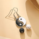 Studs Drop Tassel Asymmetry Tai Chi Earrings Dangle Earrings Yin Yang Gossip