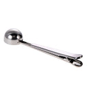 Stainless Steel Ground Coffee Measuring Spoon Scoop With Bag Sealing Clip