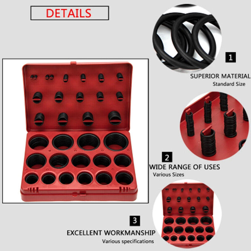 Assorted Car O-Ring Seal Automotive O Ring Rubber Gasket Washer (382pcs)
