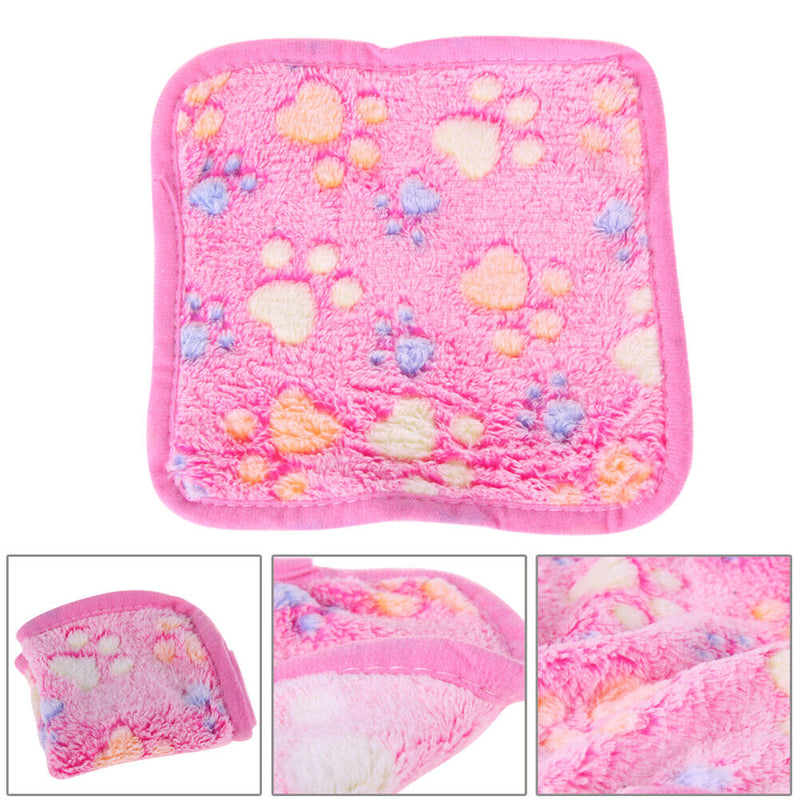 WARM Pet Blanket Touch Soft Warm Dogs Cat  Bed Blanket Mat(Red) (20x20)