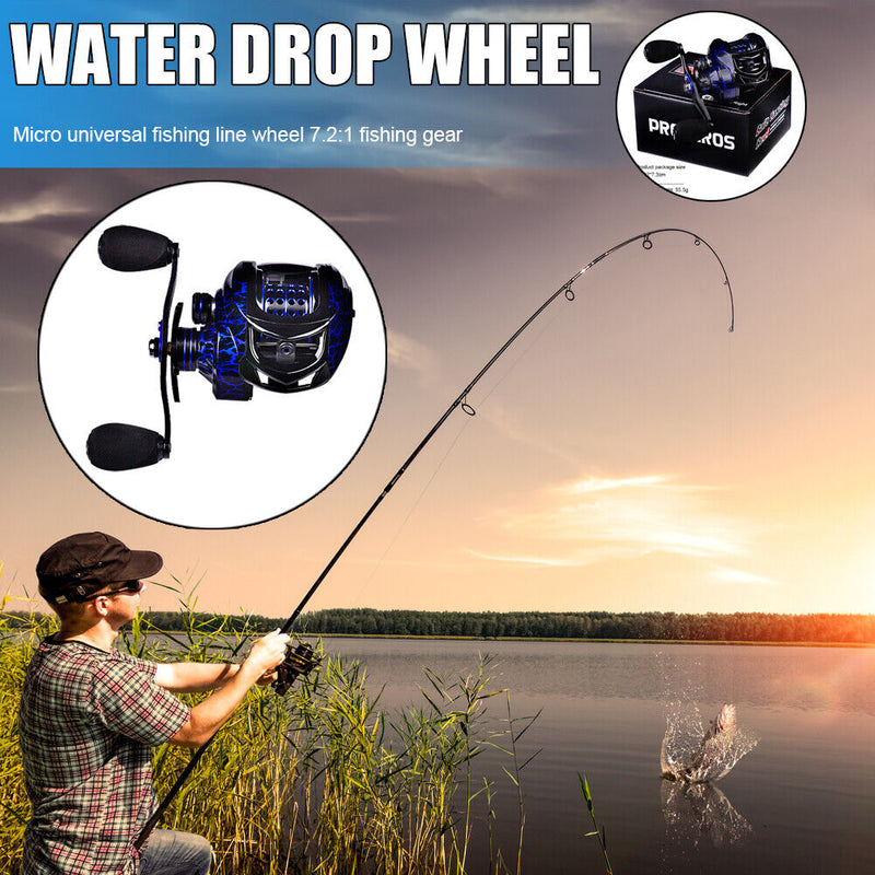 Baitcasting Reel 9+1BB 10kg Max Drag 7.2:1 Speed Sea Fishing Wheel (LW10L) Newly