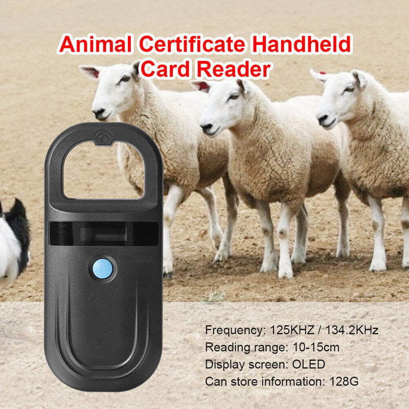 Animal Pet ID Reader Chip Transponder USB Handheld Identification Card Scan