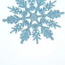 24pcs Snowflakes Xmas Tree Decor Plastic Glitter Snow Flake(Light Blue) Newly
