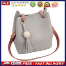 Women PU Leather Messenger Satchel Crossbody Shoulder Bag Handbag Gray