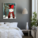 Oil Paint By Numbers Picture DIY Painting Snowman Nature Painting Kit Art