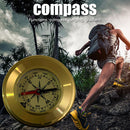 Mini Portable Brass Copper Navigation Compass for Outdoor Camping Activities