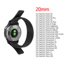 Nylon Loop Strap for Garmin Fenix 7S/6S/5S Watch Band (20mm Black) Newly