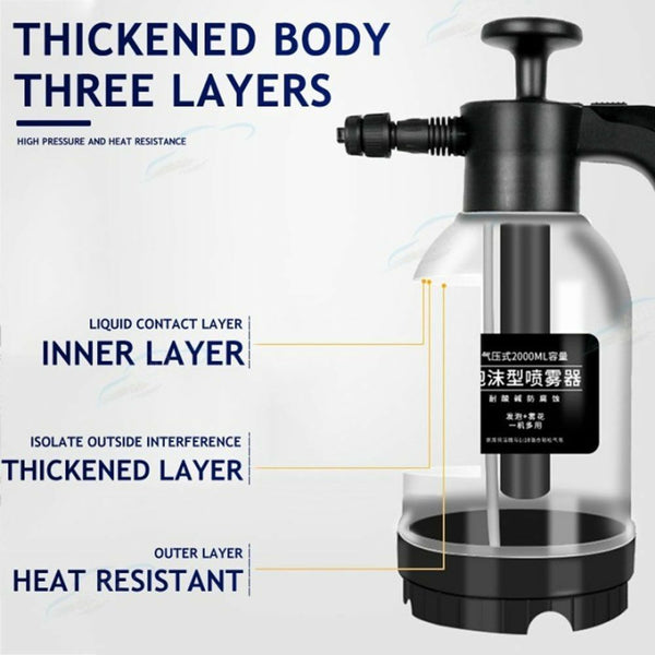 Water Jet Air Pressure Foam Kettle Watering Can Spray Bottle High Pressure