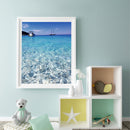 Paint By Numbers DIY Clear Beach Painted on Canvas Oil Picture Craft Wall Decor