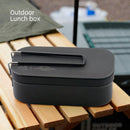 800ml Portable Japanese Aluminum Lunch Bento Box with Folding Handle (A) Newly