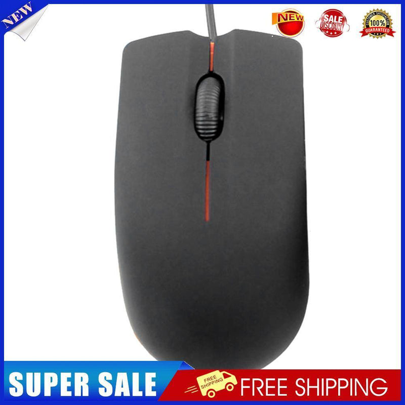 USB Wired Optical Mouse Desktop Laptop PC Ergonomics Office Mice (Black)