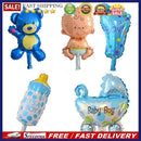 5pcs Mini Balloon Set Baby Boy Girl Foil Balloon Birthday Party Decor(Boy)