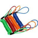 Bike Disc Brake Lock Motorcycle Safety Lanyard Reminder Cable Spring Coil